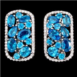 Natural Paraiba Blue Apatite Earrings