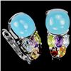 Image 1 : Natural Multi Gemstone Earrings
