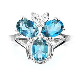 Natural London Blue Topaz Ring