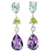 Image 1 : Natural MULTI COLOR AMETHYST TOPAZ & PERIDOT Earring