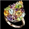 Image 3 : MULTI COLOR TOPAZ RHODOLITE CITRINE PERIDOT Ring