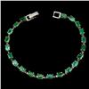 Image 2 : Natural Green Emerald Ruby 53.84 Cts  Bracelet