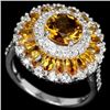 Image 3 : NATURAL ORANGISH YELLOW CITRINE Ring