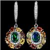 Image 1 : Natural OPAL MULTI COLOR SAPPHIRE Earrings