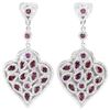 Image 1 : NATURAL PURPLE PINK RHODOLITE GARNET Earrings