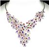 Image 1 : Natural Burmese Spinel & Multi Gemstones  Necklace