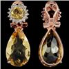 Image 2 : NATURAL ORANGISH YELLOW CITRINE Earrings