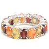 Image 1 : NATURAL MULTI COLOR FIRE OPAL GARNET CITRINE Ring