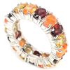 Image 2 : NATURAL MULTI COLOR FIRE OPAL GARNET CITRINE Ring