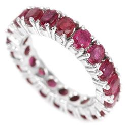 GENUINE BLOOD RED RUBY Erernity Band