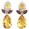 Image 1 : NATURAL ORANGISH YELLOW CITRINE GARNET Earring