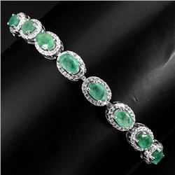 Natural Green Emerald Bracelet