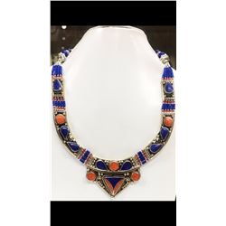Tibet Natural Stone Tribal Queen Royal Necklace