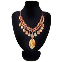 Natural Diamond Polished Multi-Color Picasso Necklace