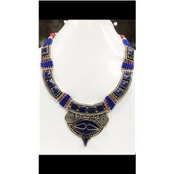 Tibet Natural Stone Tribal Queen Royal Necklace