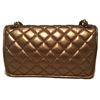 Image 7 : Chanel Quilted Bonze Leather Classic Flap Shoulder Bag