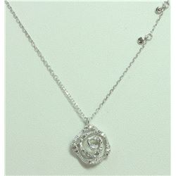 14K White Gold Pendant:3.2g/Diamond:0.38ct