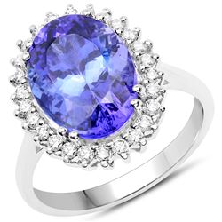 5.81ct Tanzanite 14K White Gold Ring