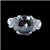 Image 1 : 5.81CT TREATED BLACK DIAMOND 14K WHITE GOLD RING