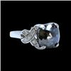 Image 2 : 5.81CT TREATED BLACK DIAMOND 14K WHITE GOLD RING