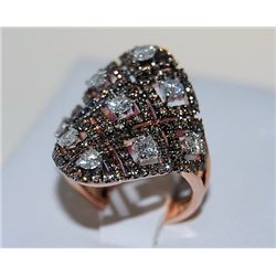 1.06ct Brown Diamond 14K Rose Gold 7.25gm Ring