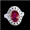 Image 1 : 3.06CT NATURAL RUBY 14K WHITE GOLD RING