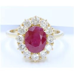 14K YELLOW GOLD RUBY RING