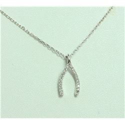 14K White Gold Pendant:2.07g/Diamond:0.11ct