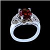 Image 1 : 6.28CT NATURAL MALAYA GARNET 14K W/G RING