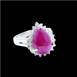 7.51ct Ruby 14K White Gold Ring