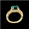 Image 1 : 0.97CT NATURAL COLOMBIAN EMERALD 14K Y/G RING