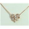Image 1 : 14K ROSE GOLD PENDANT WITH CHAIN 2.76g/Diamond 0.52ct