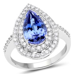 3.49ct Tanzanite 14K White Gold Ring