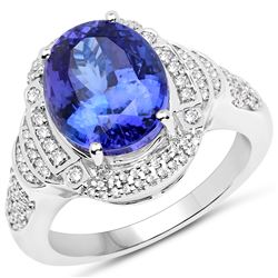 6.03ct Tanzanite 14K White Gold Ring