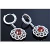 Image 1 : 2.57ct Red Sapphire 14K white Gold Earring