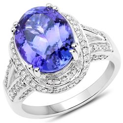 5.99ct Tanzanite 14K White Gold Ring