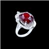 Image 2 : 21.25ct Ruby 14K White Gold Ring