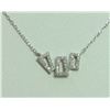 Image 2 : 14K White Gold Pendant with Chain 2.3g/Diamond 0.2ct