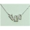 Image 3 : 14K White Gold Pendant with Chain 2.3g/Diamond 0.2ct