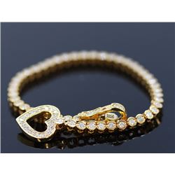 1.71ct Diamond 14K Yellow Gold Bracelet