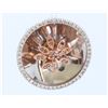 Image 1 : 14K WHITE AND ROSE GOLD PENDANT:8g/Diamond:0.43ct/Red Diamond:0.24ct