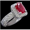 Image 2 : 2.74ct Ruby 14K White Gold Ring