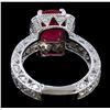 Image 3 : 2.74ct Ruby 14K White Gold Ring