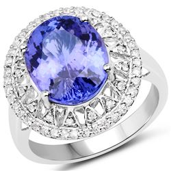 5.59ct Tanzanite 14K White Gold Ring