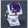 Image 1 : 14K WHITE GOLD AMETHYST RING