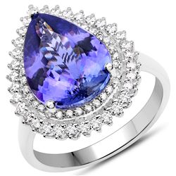 5.16ct Tanzanite 14K White Gold Ring