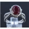 Image 3 : GIA 3.53ct Natural Ruby 14K White Gold Ring