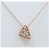 Image 2 : 14K ROSE GOLD PENDANT WITH CHAIN:2.5g/Diamond:0.2ct