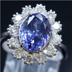 2.40ct Approx Tanzanite 14K White Gold Ring