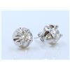 Image 1 : 14K WHITE GOLD EARRING :5.4g/Center Cubic zirconia:2ea